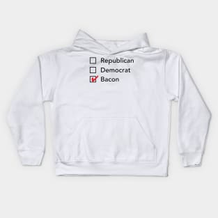 Republican Democrat Bacon Kids Hoodie